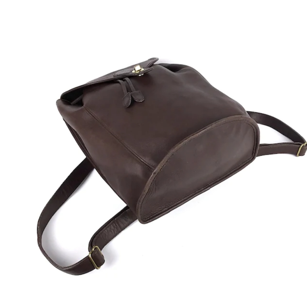 Coach Vintage Turn Lock Leather Backpack - Picture 7 of 16